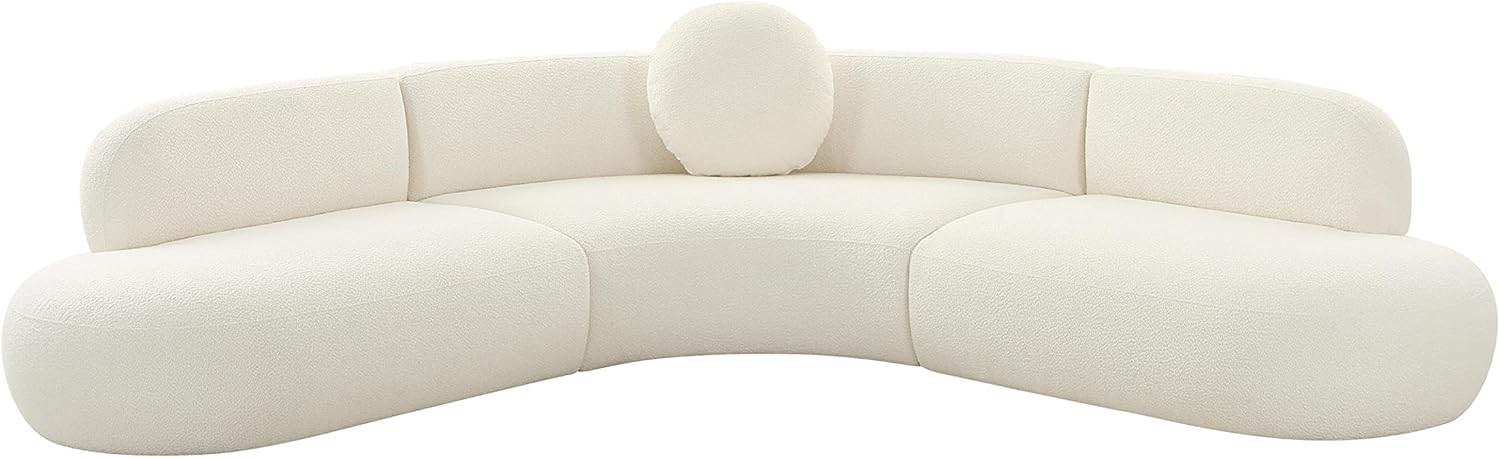 Tov Furniture Broohah Cream Boucle Sectional