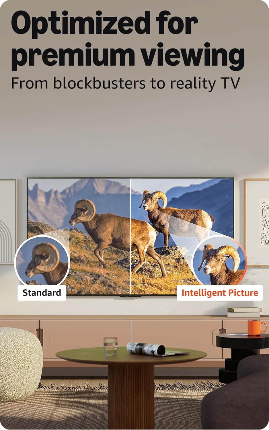 Amazon Fire TV 55" Omni Mini-LED Series (newest model), QLED 4K UHD smart TV, Dolby Vision IQ, 144hz gaming mode, Ambient Experience, find shows faster with Alexa+