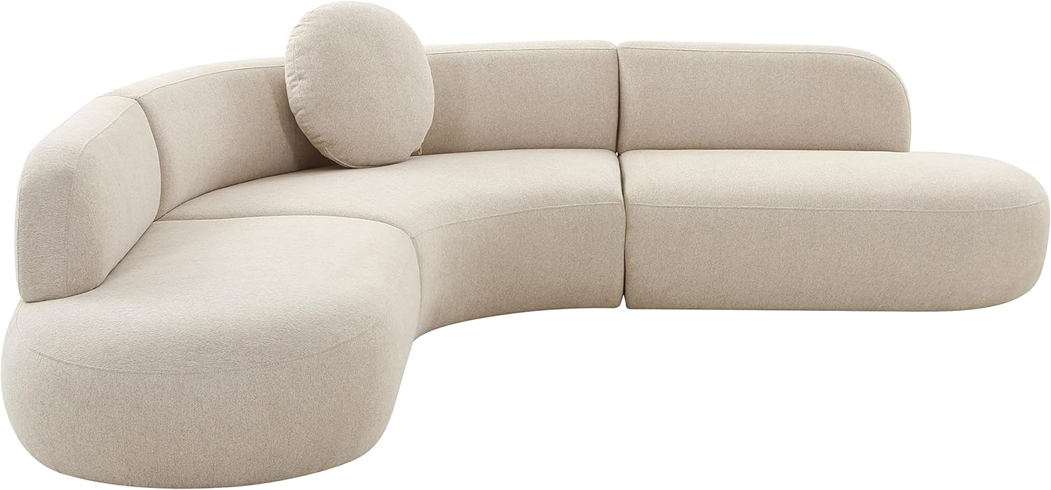 Tov Furniture Broohah Cream Boucle Sectional